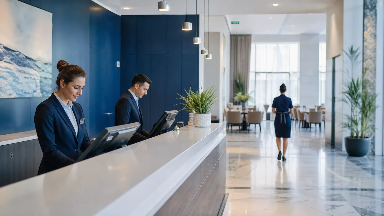 Hotelsko osoblje u jutarnjoj pripremi objekta